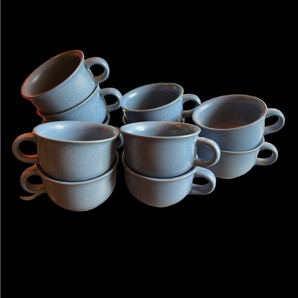 Vintage Dansk International Ltd Japan Mesa Sky Blue  set of 11 mugs